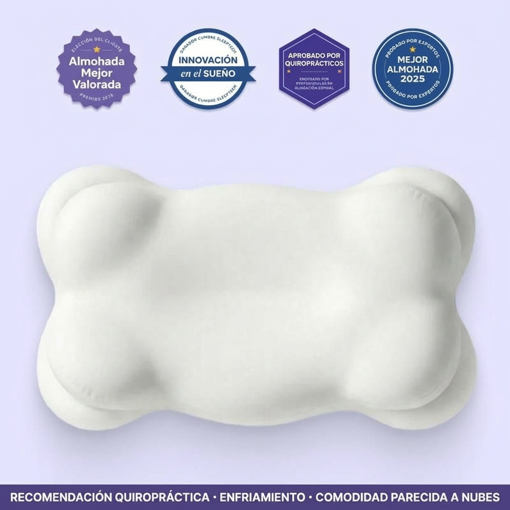 COMPRE 1 LLEVA 4 | Almohada Cervical Ergonómica con Memory Foam y Funda Refrescante | Máximo Confort para Dormir Mejor