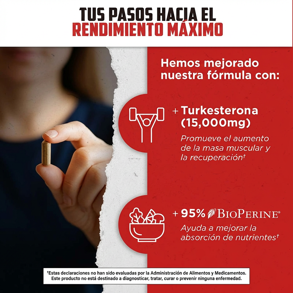 Turkesterona 1000mg | Fuerza, Energía y Recuperación Máxima